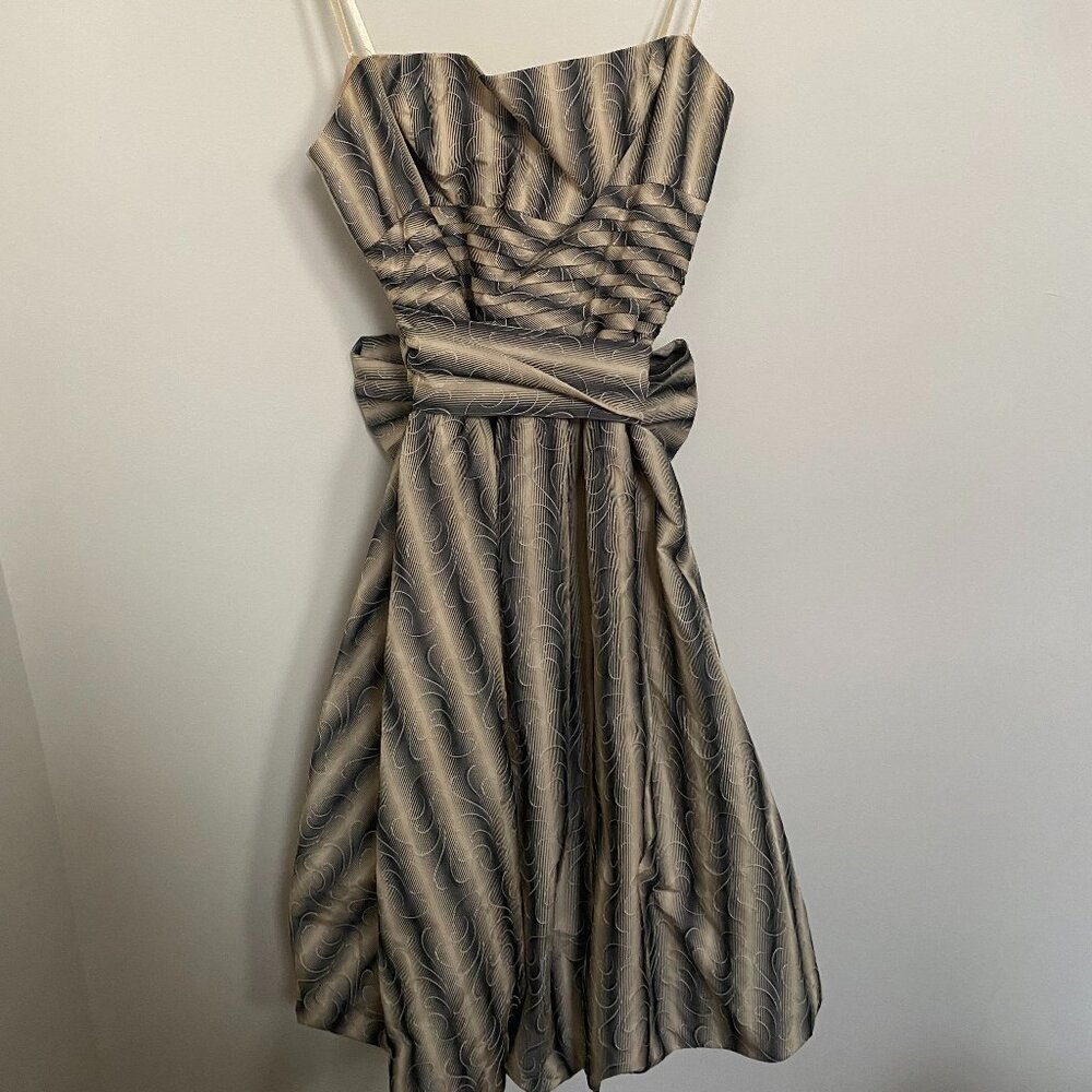 Strapless Silk Dress with tie at the back